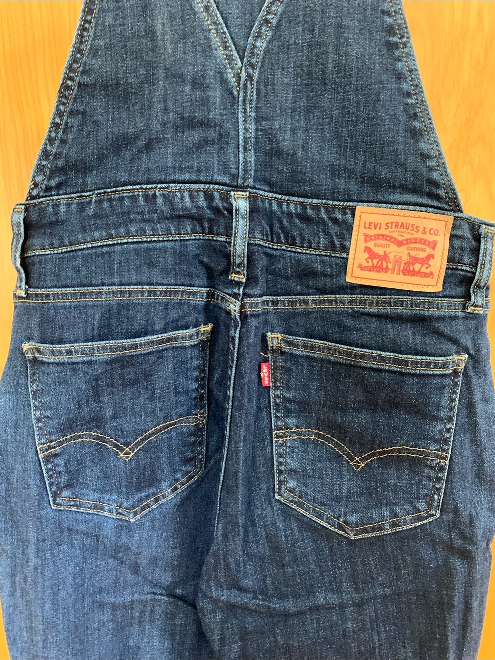 Levi’s Dark Wash raw edge western rodeo cowgirl bib overalls sz 29 - Picture 2 of 5
